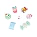 Pandahall 50pcs Mixed Color Candy & Cake Resin Cabochons Food Flat Back DIY Nail Decoration Cell Phone Brooch Back Ring Pad Base Making