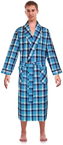 Classical Sleepwear Men’s Woven Shawl Collar Robe,