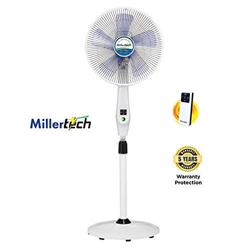 Millertech 16" Oscillating Brushless DC Pedestal Fan with Remote
