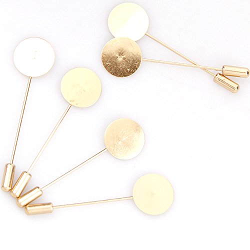 image for NANAMI 40 Pcs Silver Tone Round Tray Lapel Stick Brooch Pin Needle Sui