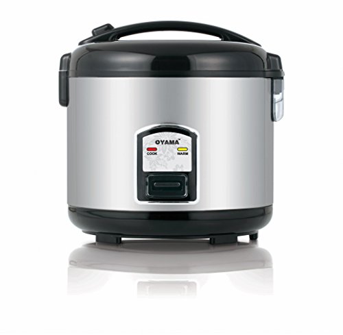 Oyama CFS-F12B 7 Cup Rice Cooker, Stainless Black