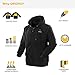 ORORO Heated Hoodie with Battery, Fleece Full-Zip Heated Sweatshirt Hoodie (Charger Not Included) (L, Black)