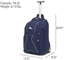 high sierra freewheel wheeled laptop backpack