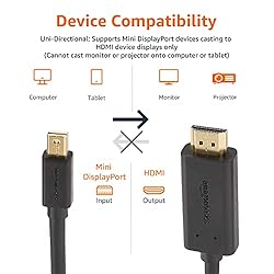 Amazon Basics Mini DisplayPort to HDMI Cable, 3