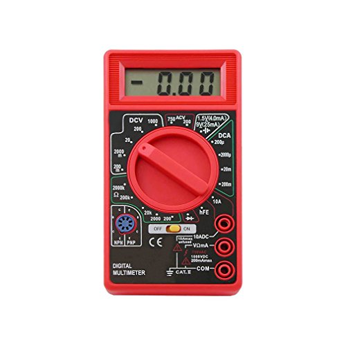 Digital Multimeter, (DMM) with Test Leads Checks Voltage (AC/DC Volts