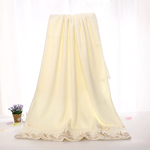 Cotton Bath Towels Decorative Towels GreForest Beige Lace Towels