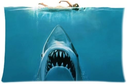 UmakJaws Movie Poster Pillow Cover Design Zippered Pillowcase Personalized Throw Pillowcases Decorative Sofa Or Bed Pillow Case Cover 20x30(2 Sides) Great Gifts For Friends Or Families