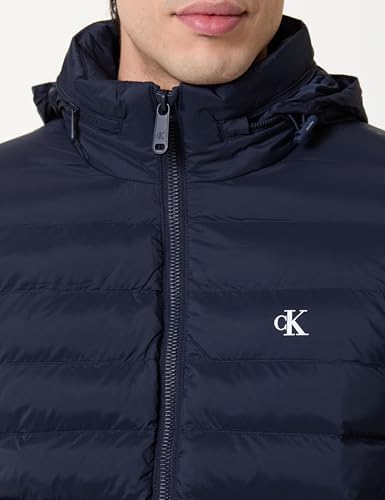 Cazadora acolchada Hombre Nylon Hooded Puffer con capucha, Azul (Dark Sapphire), M
