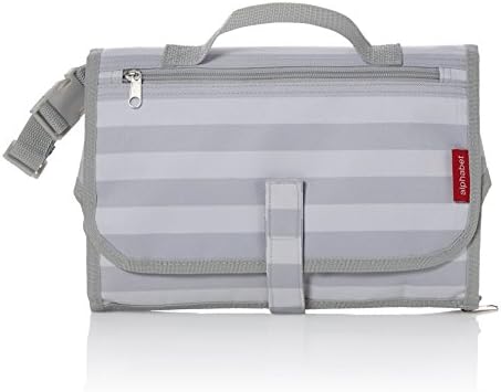 Alphabet Diaper Changing Pad with Clutch for Babies, Infants and Toddlers; Portable Changing Mat; Waterproof Changing Station Optimal for Travel with Storage for Accessories, Diapers, and Wipes