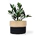 Cotton Rope Plant Basket Cover for 6 Inch Indoor Plant and Flower Pots (Black and Brown)