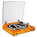 Audio-Technica Fully Automatic Bluetooth Stereo Turntable System LE Orange (AT-LP60ORBT) + Universal 12″ Silicone Rubber Turntable Platter Mat & Vinyl Record Cleaning Fluid System with Dust Brushthumb 1