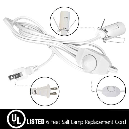 Salt Lamp Cord with Dimmer Control, Betus [Original Replacement] Power