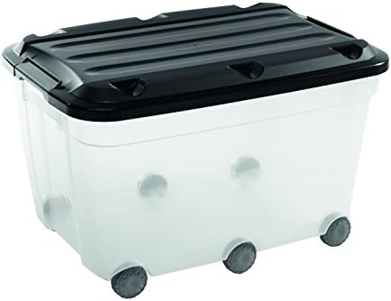 Sundis KLIPSO Noir Baúl con Ruedas, Transparente/Negro, 60L: Amazon.es: Hogar