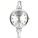 Top Plaza Elegant Fashion Women's Grils' Retro Bracelet Bangle Wrist Quartz Watch, Silver Tone