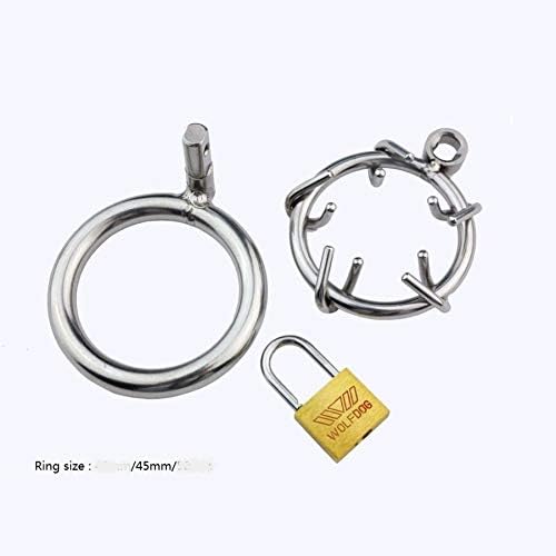 Bondage Masters Male Chastity Device, Ultra Small Cage with Crown of Thorns, Silver - Image 4