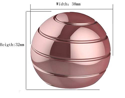 CaLeQi Desktop Ball Transfer Gyro Aluminum Alloy Kinetic Desk Toy Stress Relief Office Executive Gadgets Metal Ball Full Disassembly Rotary Decompression Toy-Small