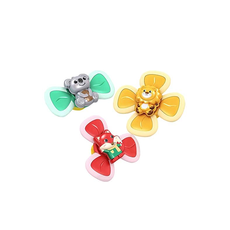 3 Pcs Baby Spinner Toy Silicone Spinning Top Toy with Suction Cup for Baby, Smooth Shape, No Burr No scratche, Lovely…