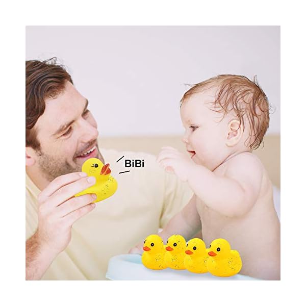 aovowog Bath Toys Rubber Duck Yellow Squeaky Mini Duck Baby Shower Beach Bathtime Water Toys [50 Pack]