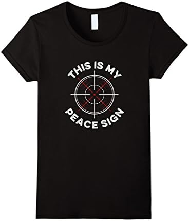 Womens Funny Sniper T-Shirt XL Black