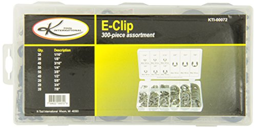 K-Tool International KTI-00072 E-Clip Assortment - 300 Piece