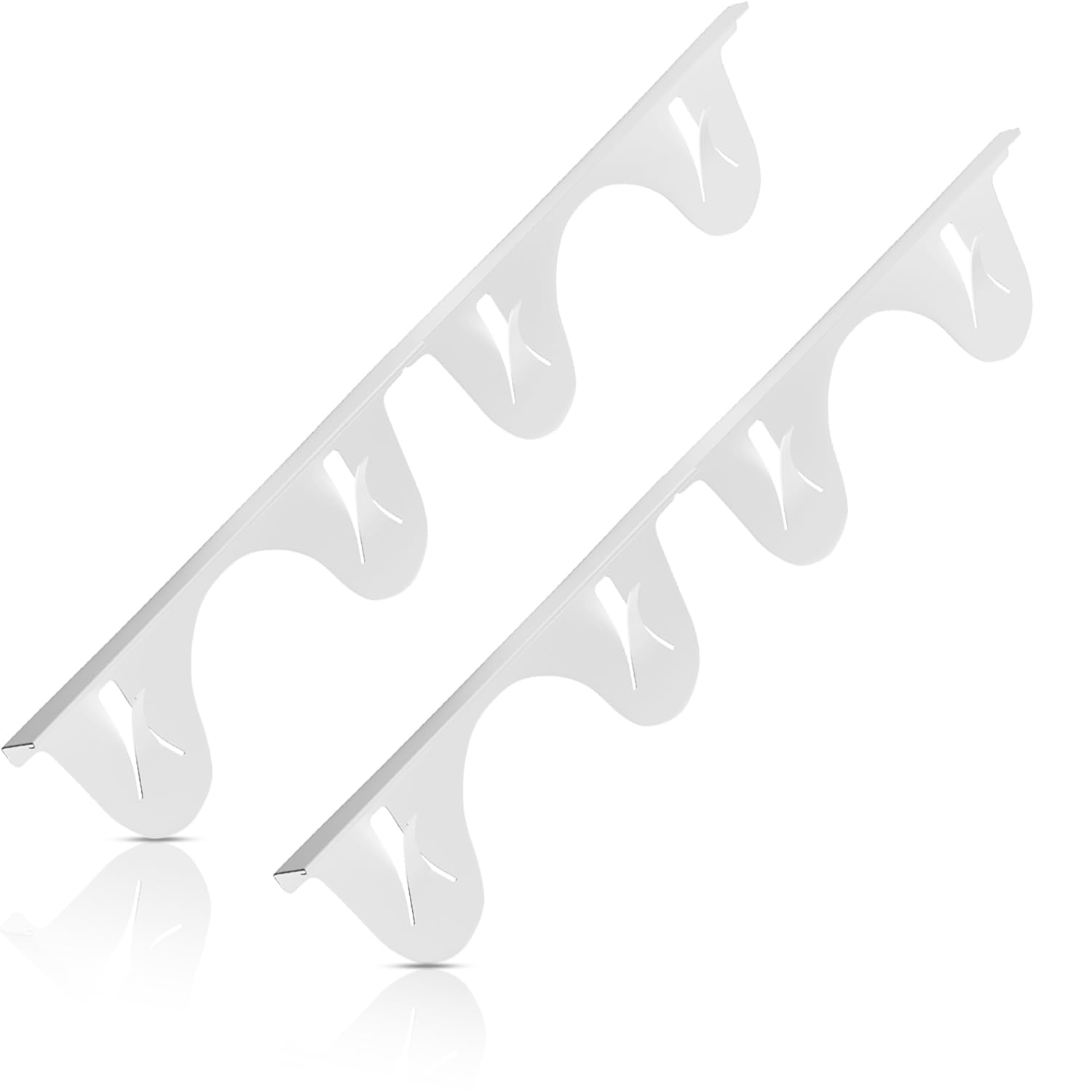 Photo 1 of Stainless Steel Stove Counter Gap Cover (2 Pack, White), Stove Gap Guard, Stove Gap Filler for Kitchen, Range Trim Kit, Heat Resistant with Easy Clean, Adjustable Length 13.8” to 27.5”