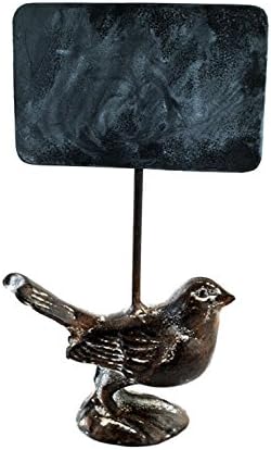 Oohlong Market, Cast Iron Bird with Attached Chalk Board Sign