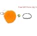 Shensee Imitate Rabbit Fur Ball Keychain Cute Plush Key Ring Pendant Bag (orange)