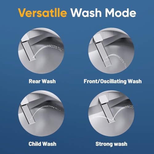 Bidet Toilet Seat Elongated, Electric Heated Seat & Warm Air Dryer