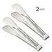 9-Inch Kitchen Tongs, Stainless Steel Serving Tongs Set 2 Pack for Barbecue, Cooking, Salad, Grilling, Serving and Frying