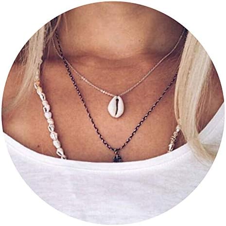 Alivier Beach Conch Shell Necklace Bracelet Velvet Chain Choker Weaving Bohemian Necklace Jewelry Women