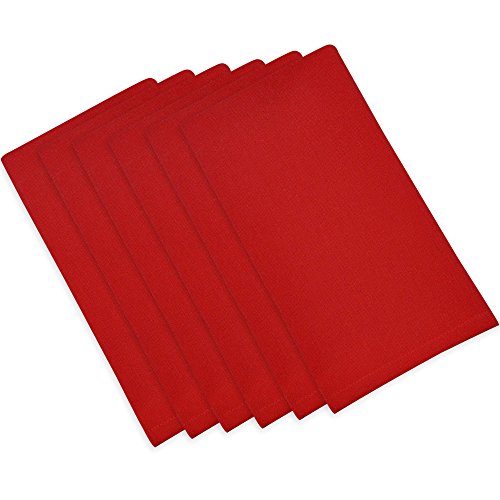 ITOS365 Cotton Dinner Napkins Red - 12 Pack (18 inches x18 inches) Soft and Comfortable - Durable Hotel Quality - Ideal for Events and Regular Home Use