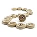 Wooden Toy Wheels 1-1/2 inch Diameter 1/2 inch Width with a 1/4 inch Hole, Bag of 100
