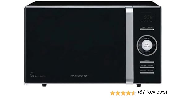 Daewoo KOG-8A6K Microondas, 23 litros, con grill, color negro, 800 ...