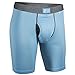 2UNDR Power Shift Long Leg Boxer Briefs,Light Blue,Large