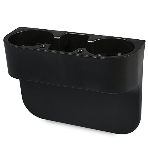 AUTOLOVER Car Seat Seam Wedge Cup Holder Cell Phone Holder Food Drink Bottle Mount Stand Storage Organizer Multifunction Glove Box Car Accessories -BLACK