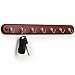 Spectrum Seven Hook Rack Modern Entryway Organizer & Wall Décor, Wall-Mounted Key Holder & Organizer for Hanging Car & House Keychains, Walnut/Satin Nickel