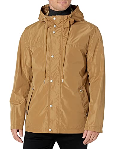 Cole Haan Men's Hooded Rain Jacket - Khaki - Size XXL
