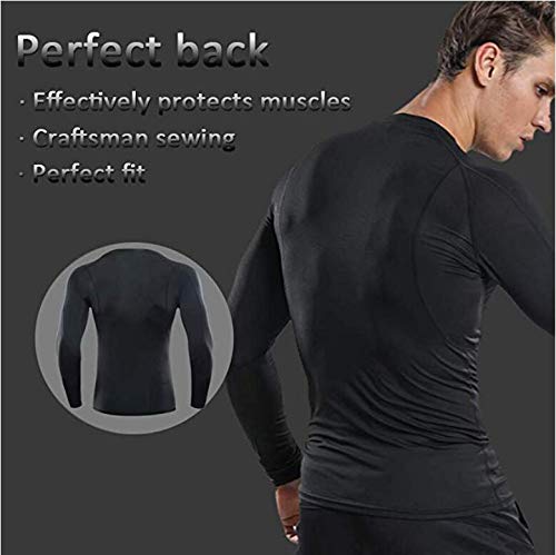 ZOORE Men\'s Cool Dry Skin Fit Compression Shirt Black