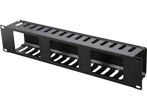 Rosewill 2U 19 Inch Rack Mount Horizontal Cable Management with Mounting M6 Screws,  Finger Duct Cable Manager with Cover (RSA-2UCA001) - Thumbnail 2