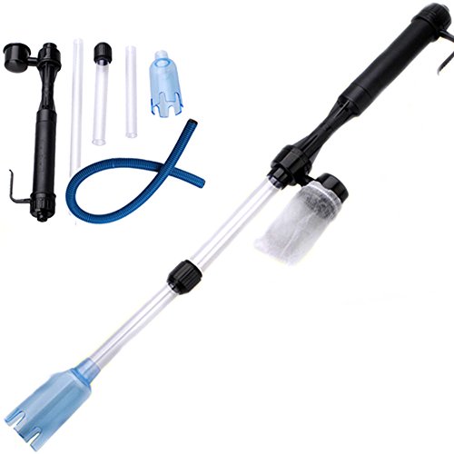 Multi-function Aquarium Battery Syphon Auto Fish Tank Vacuum Gravel Water Filter,Water & Wood Aquarium Auto Syphon Fish Tank Vacuum Gravel Water Filter Cleaner Washer - Thumbnail 2