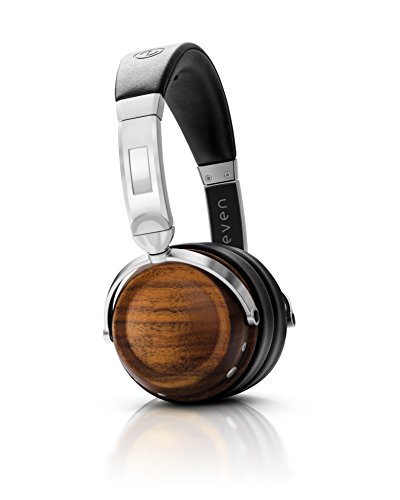 EVEN EarPrint H2 Bluetooth Wireless Headphones that Adapt to the Way You Hear — with Mic (Walnut and Steel)