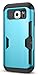 Spigen Slim Armor CS Galaxy S6 Case with Slim Dual Layer Wallet Design and Card Slot Holder for Galaxy S6 2015 - Blue Topaz