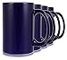 Serami 17oz Cobalt Classic Tall Coffee Mugs. Large Handles and Ceramic Construction, Set of 4