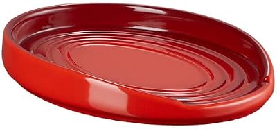 Le Creuset Stoneware Spoon Rest Cerise Oval 11.4x15.1x8.2 cm 43 g