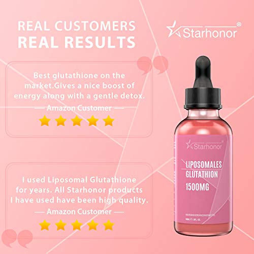 Liposomal Glutathione Liquid 1500mg, Starhonor Reduced Glutathione, Non-GMO  Antioxidant Supplement for Enhanced Liver Detox, Cardiovascular, Brain,  Immune Health, and Anti-Aging,4.05 oz in Saudi Arabia | Whizz Combinations