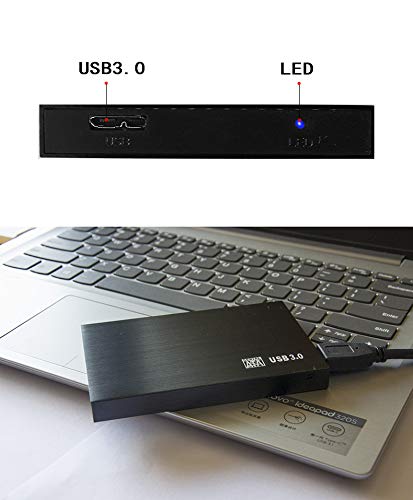 HWAYO 2.5'' 750GB Ultra Slim Portable External Hard Drive USB3.0 HDD Storage for PC/Desktop/Laptop/MacBook/Chromebook/Xbox One(Black)
