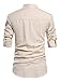 NITAGUT Men Henley Neck Long Sleeve Daily Look Linen Shirts