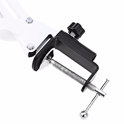 Desk Clamp Mount Suspension Boom Scissor Arm Tripod Stand Holder for Logitech Webcam C922 C930e C930 C920 C615-white