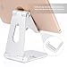 Adjustable Tablet Stand, Amoner [Aluminum alloy] Dual Foldable Phone Stand Holder Playstand for Apple iPad Pro/Air/mini, iPhone, Tablets, Nintendo Switch, Kindle, E-readers and others - Silver