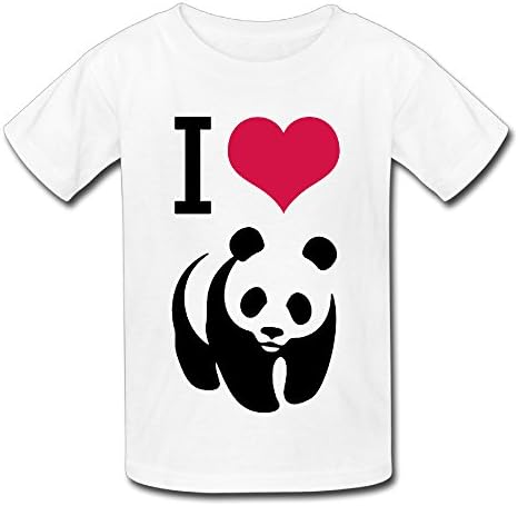 Hoeless I Love PandaBaby Short Sleeve TeeSoft Shirt 6 M White